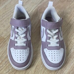 Girls' White and Lavender Kids Sneakers
